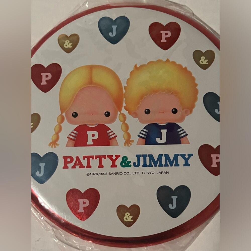 NEW 1998 Sanrio Patty Jimmy Button 90s Kidcore Hello Kitty Collectible Deadstock